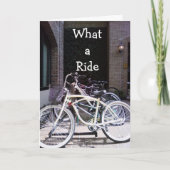 "WAT EEN RITJE", GEFELICITEERD KAART (Voorkant)