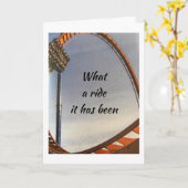 ** WAT EEN RITJE IS HET GEWEEST ** VERJAARDAG KAAR KAART (Gele Bloem)