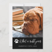 Wat een Ruff Year-fotokerstkaart Kaart (Voorkant)