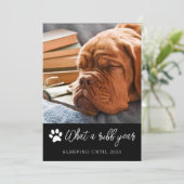 Wat een Ruff Year-fotokerstkaart Kaart (Staand voorkant)