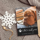 Wat een Ruff Year-fotokerstkaart Kaart