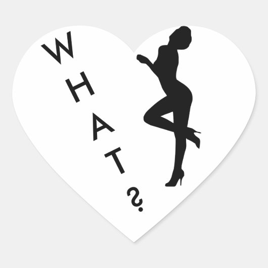 Wat? Een schoonheid. Hart Sticker (Voorkant)