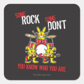 Wat een steen vierkante sticker (Voorkant)