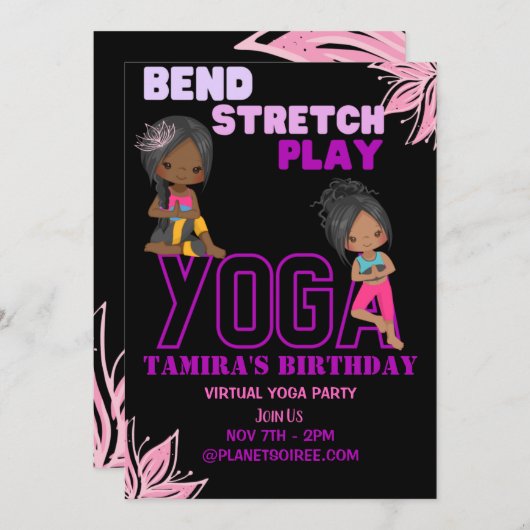Wat een Stretch Birthday Invitation Kaart (Voorkant / Achterkant)
