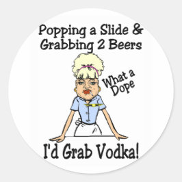 Wat een sukkel ronde sticker