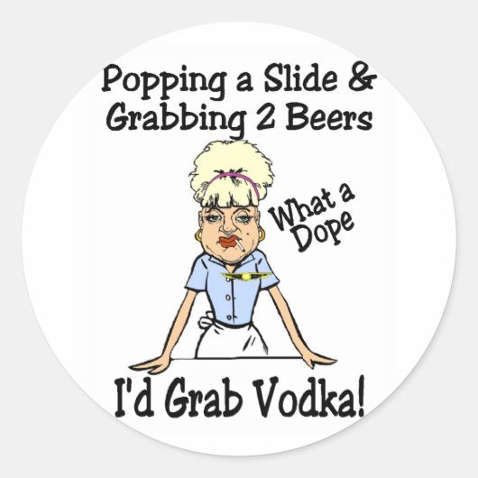 Wat een sukkel ronde sticker (Voorkant)