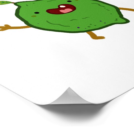 Wat een tijd om A-Limoen Fruit Pun Poster (Hoek)