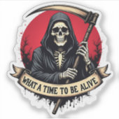 Wat een tijd om te leven Classic Sticker (Voorkant)