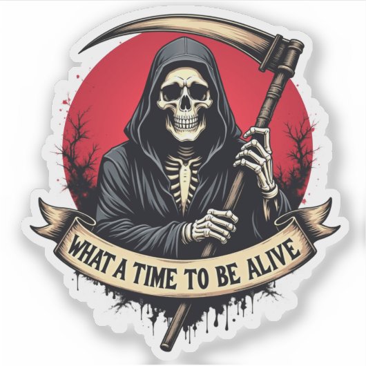 Wat een tijd om te leven Classic Sticker (Voorkant)