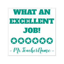 "WAT EEN UITSTEKENDE TAAK!" Rubberstempel sorteren