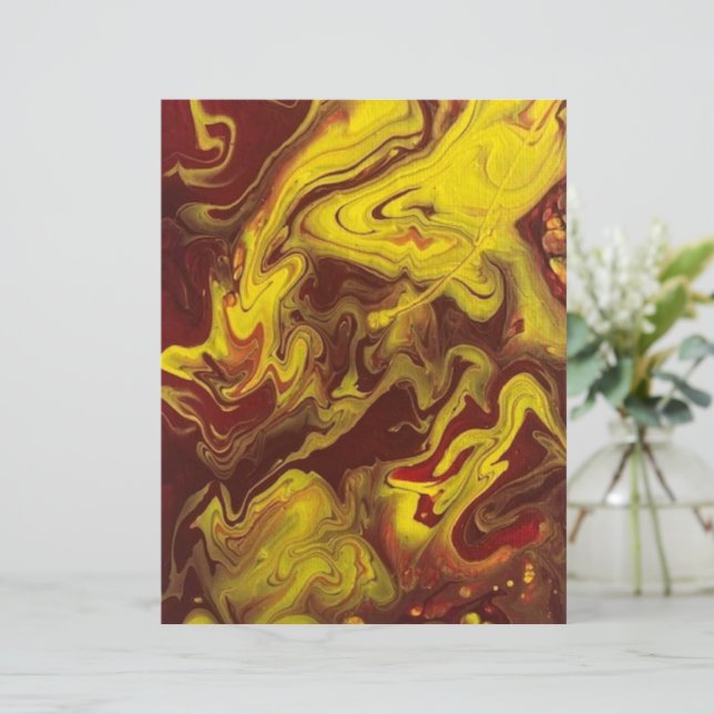 Wat een uitzicht! Goud Scrapbook papier. (Staand voorkant)