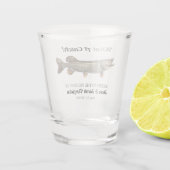 Wat een Vangst Vist de Duwingsdatum Shot Glas (Achterkant)