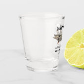 Wat een Vangst Vist de Duwingsdatum Shot Glas (Links)