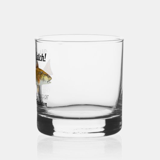 Wat een Vangst Vist Roodbaarsdag Whisky Glas (Links)