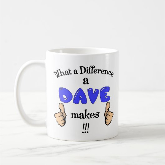 Wat een verschil dat een Dave mok maakt. David cad (Links)
