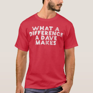 Wat een verschil een Dave maakt vintage T-shirt