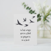 Wat een vogelgebed voor Wings is, is een sol Briefkaart (Staand voorkant)