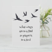 Wat een vogelgebed voor Wings is, is een sol Kaart (Staand voorkant)