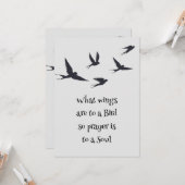 Wat een vogelgebed voor Wings is, is een sol Kaart (Voorkant / Achterkant in situ)