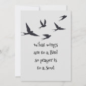 Wat een vogelgebed voor Wings is, is een sol Kaart (Achterkant)