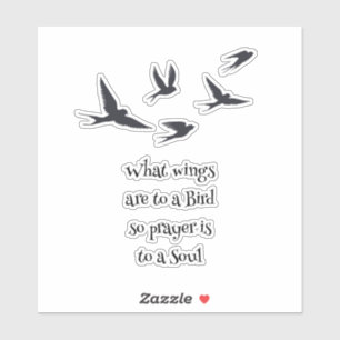 Wat een vogelgebed voor Wings is, is een sol Sticker