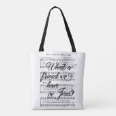 Wat een vriend hebben we in Jezus, Hymne Tote Bag (Achterkant)