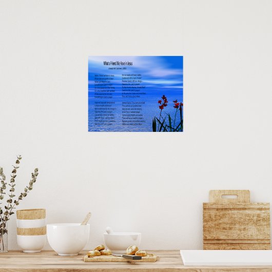 "Wat een vriend hebben we in Jezus" Lyrics Poster (Keuken)