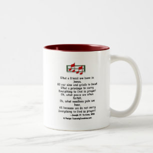 Wat een vriend hebben we in Jezus? Tweekleurige Koffiemok