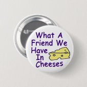 Wat een vriend hebben we in ... (knop) ronde button 5,7 cm (Voorkant /achterkant)