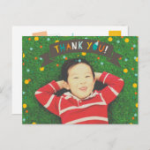 Wat een vun Confetti Boy Birthday Dank je wel Briefkaart (Voorkant / Achterkant)