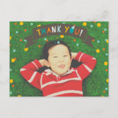 Wat een vun Confetti Boy Birthday Dank je wel Briefkaart (Voorkant)