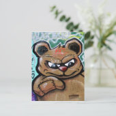 wat een woedende teddy briefkaart (Staand voorkant)