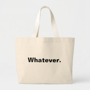 Wat een woord minimalisme ontwerp grote tote bag