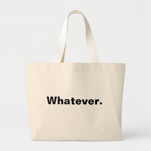Wat een woord minimalisme ontwerp grote tote bag (Voorkant)
