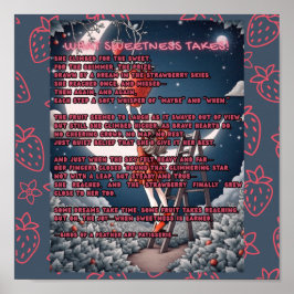 Wat een zoetheid neemt een gedicht poster