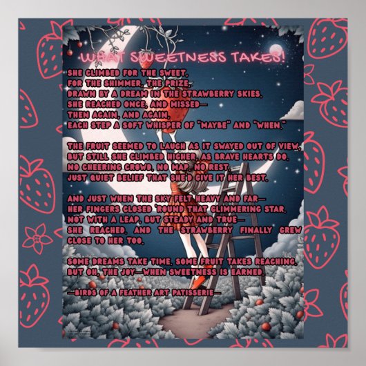 Wat een zoetheid neemt een gedicht poster (Voorkant)