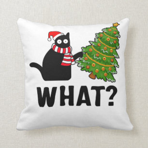 Wat een zwarte kerstboom kussen