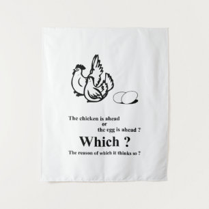 Wat eerst ? kwam wandkleed