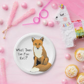 Wat eet de vos? papieren borden papieren bordje (Feest)