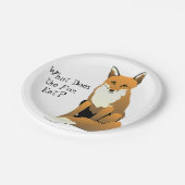 Wat eet de vos? papieren borden papieren bordje (Gekanteld)