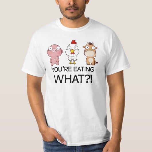 Wat eet je? Wat eet je? -Dieren T-shirt (Voorkant)