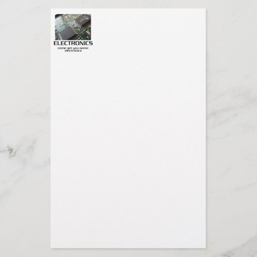 Wat elektronica. briefpapier (Voorkant)