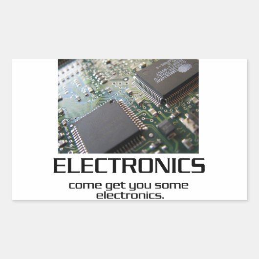 Wat elektronica. rechthoekige sticker (Voorkant)