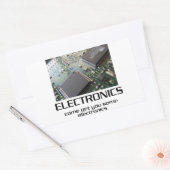 Wat elektronica. rechthoekige sticker (Envelop)