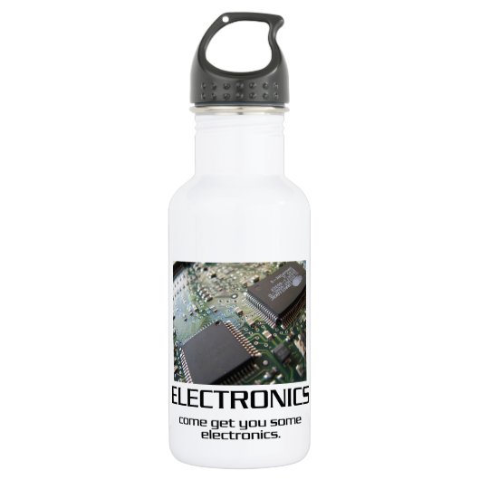 Wat elektronica. waterfles (Voorkant)