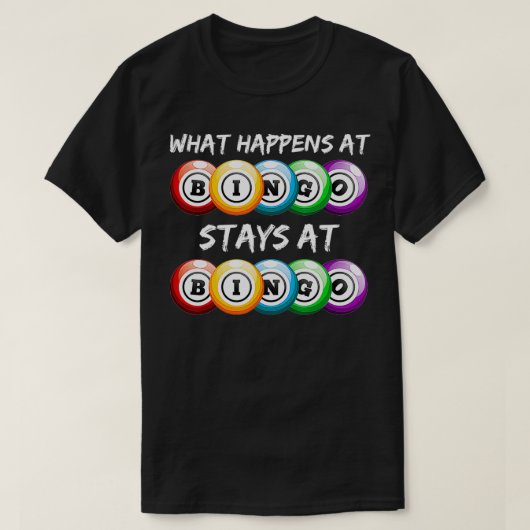 Wat er bij Bingo Gebeurt Blijft Bij Funny Bingo Sp T-shirt (Design voorkant)
