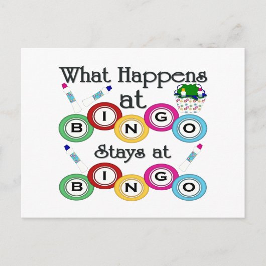 Wat er bij Bingo gebeurt Briefkaart (Voorkant)