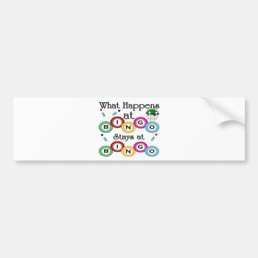 Wat er bij Bingo gebeurt Bumpersticker (Voorkant)