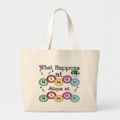 Wat er bij Bingo gebeurt Grote Tote Bag (Voorkant)
