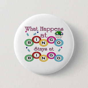 Wat er bij Bingo gebeurt Ronde Button 5,7 Cm